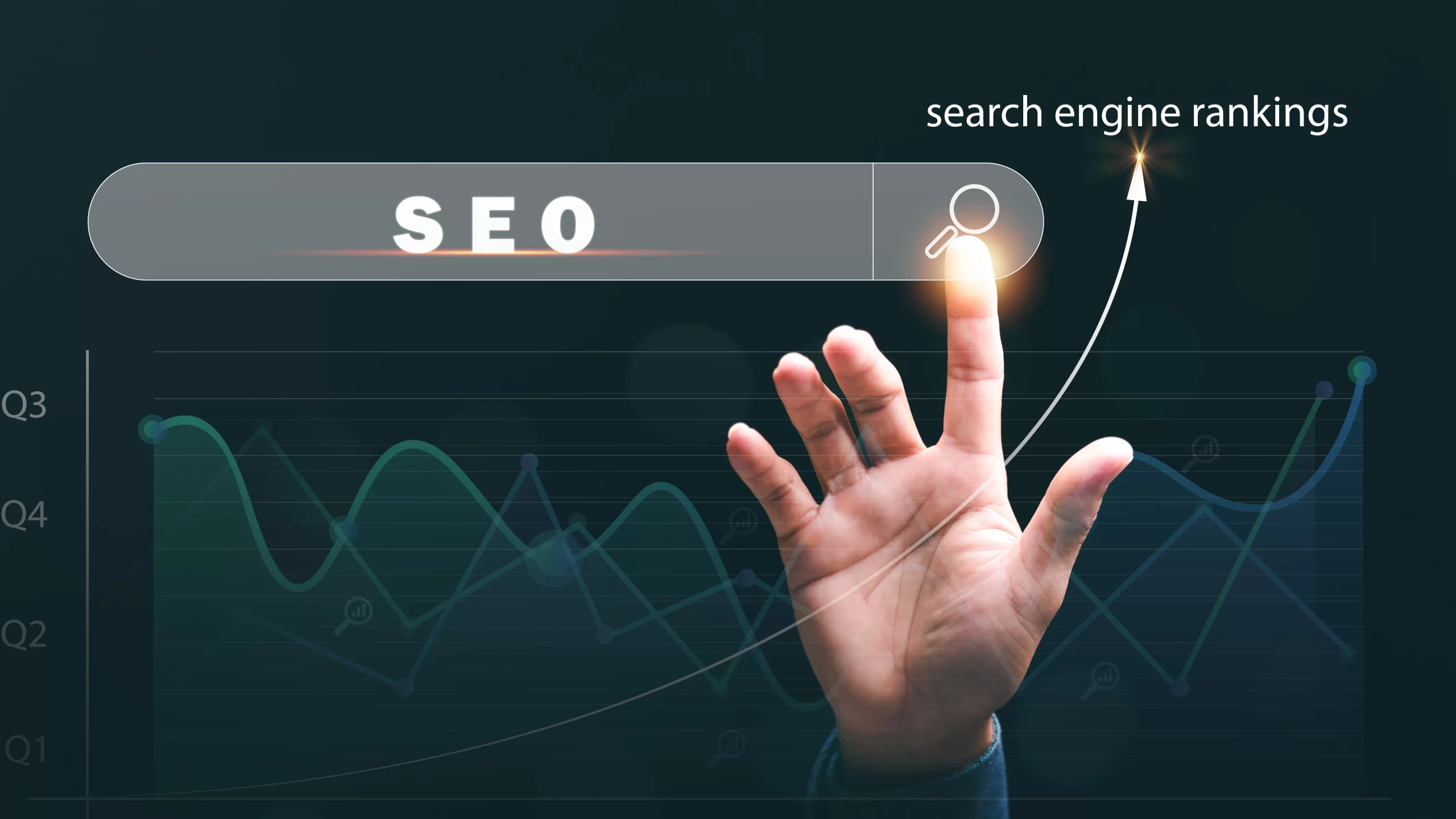 marketer-pointing-at-search-icon-and-showing-seo-concept